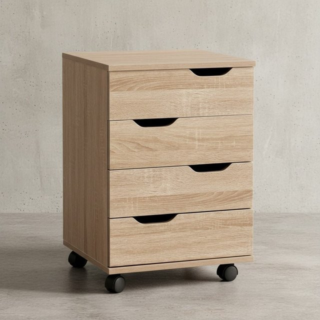 KADIMA DESIGN Rollcontainer mit 4 Schubladen und Rollen für dein Büroambiente, B/T/H: 40 x 40 x 60 cm - Bild 1