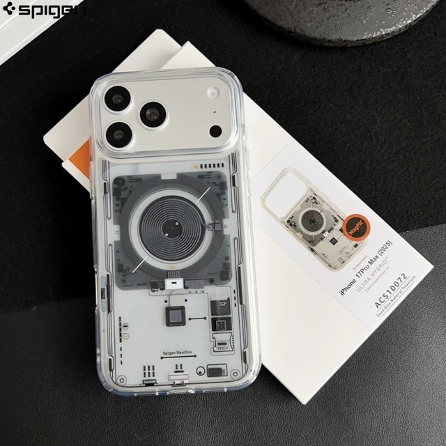 Spigen Hybrid MagFit Magnetische Handyhülle für iPhone 17 Air, 16 Pro Max, 15, 14 Plus, 13 Ultra, transparent, kompatibel mit MagSafe kabelloser Aufladung - Bild 1