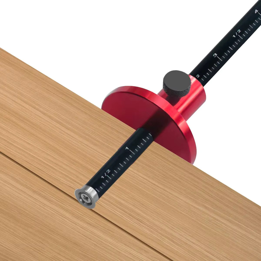 GDART Anreißer für die Holzbearbeitung mit Zoll- und MM-Skala und Radmarkierungslehre zur Einsteckmessung für parallele Strichzeichnungen - Bild 4