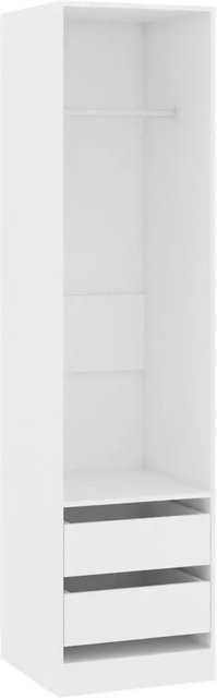 vidaXL Kleiderschrank mit Schubladen Weiß B/T/H: 50 x 50 x 200 cm - Bild 1