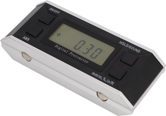 Digitaler Winkelmesser TOMTOP JMS mit LCD-Anzeige und Wasserwaage, Grau - Bild 1
