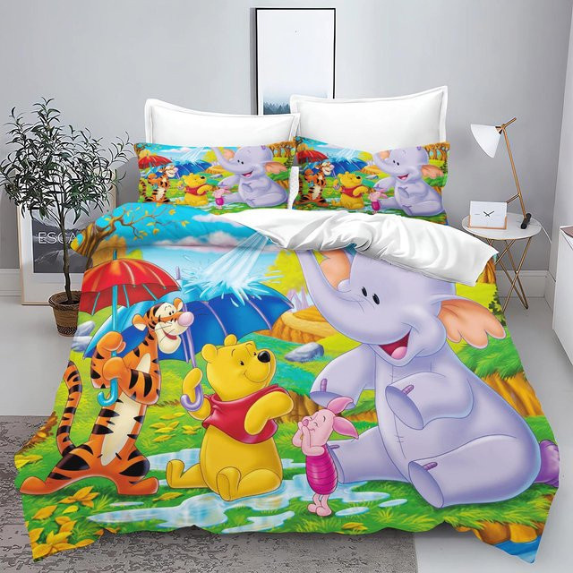 Winnie the Pooh Bettwäsche-Set 3-teilig aus Polyester, Mehrfarbig, B/H: 240 x 220 cm - Bild 1