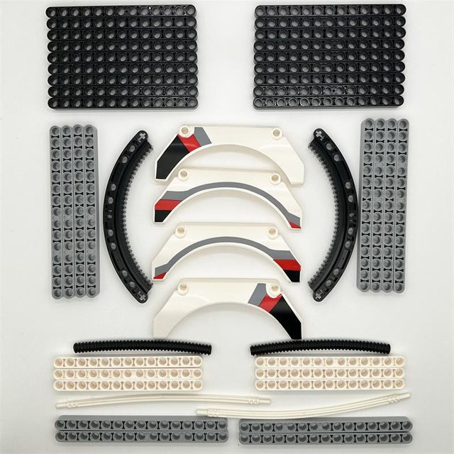 Yiran Toy MOC Technische Bauteile Steine Pin Hebearm Noppenloser Träger Achsverbinder Platte Auto Spielzeug - Bild 1