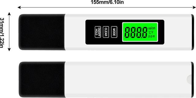 APWIKOGER 4-in-1 Digitaler Wassertester in Weiß mit EC-Messgerät und Temperaturmessgerät für Pools, Trinkwasser und Aquarien - Bild 1