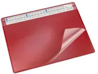 Schreibunterlage Durella Soft Läufer mit 3-Jahres-Kalender, Rot, Breite: 65 cm, Tiefe: 50 cm - Bild 1