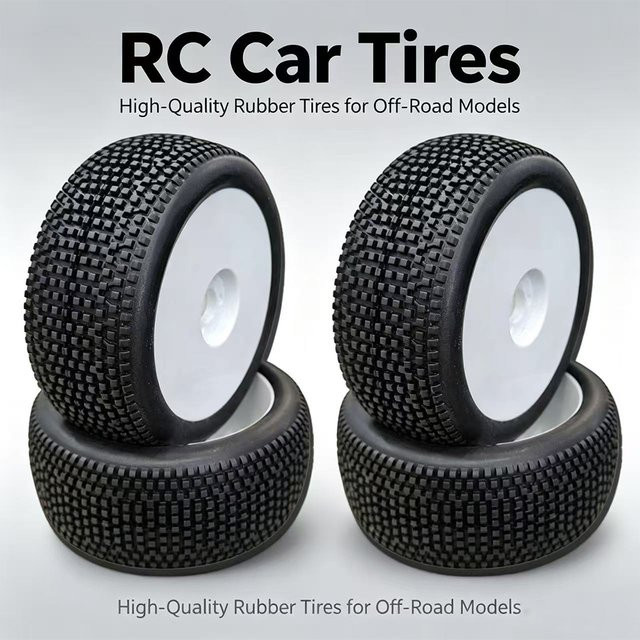 Yufung Buggy-Reifen, 4-teiliges Set, 1/8 RC, 17mm Hex, mit Schaumstoffeinsätzen - Bild 1