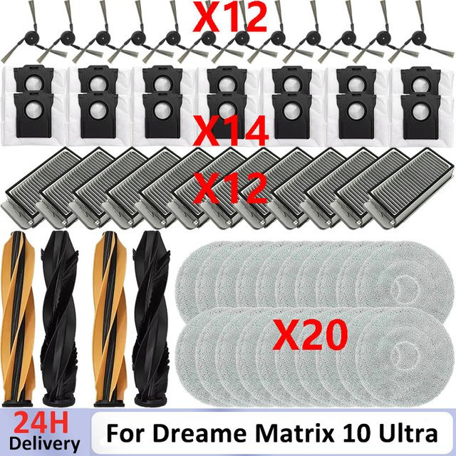 Dreame Zubehör Set mit Ersatzbürsten, Filtern und Wischpads für Matrix 10 Ultra, L60 Ultra PE, X50 Master, X50s Pro Master und L40s Pro Ultra in Multicolour - Bild 1