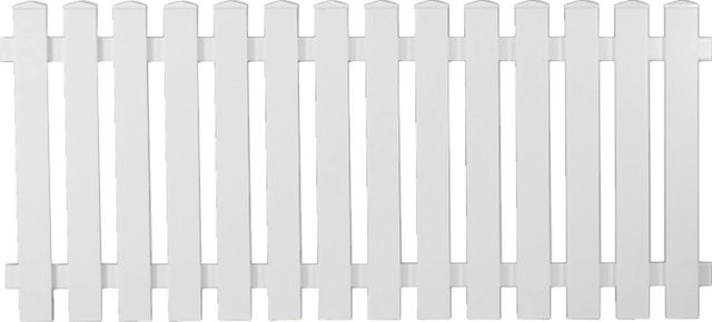 T & J Vorgartenzaun Lightline gerade Weiß PVC-beschichtet B: 180 cm, H: 80 cm, T: 45 cm - Bild 1