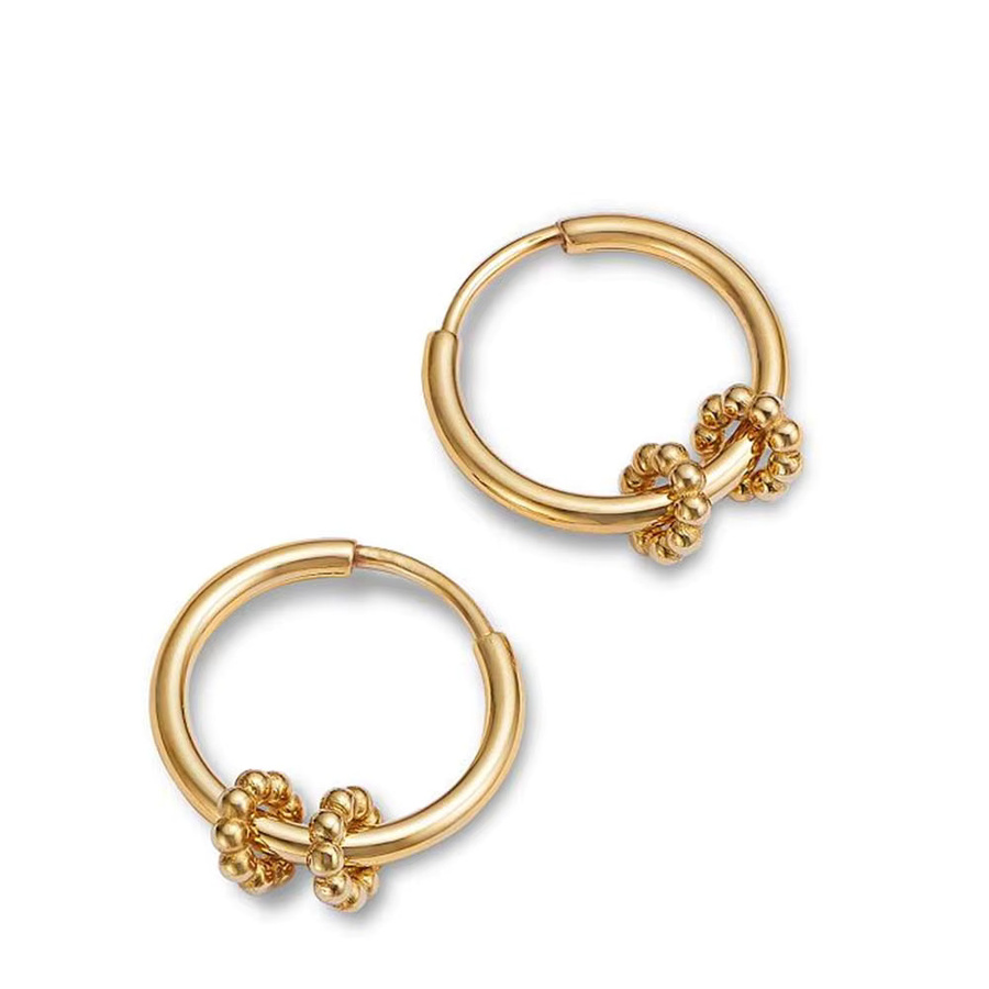 Erpels Creolen Edelstahl, Gold, Damen - Bild 3