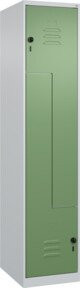 C+P Z-Spind Classic PLUS mit 2 Fächern, Sicherheits-Drehriegel, Farbe Grau/Grün, H x B x T: 185 x 40 x 50 cm - Bild 1