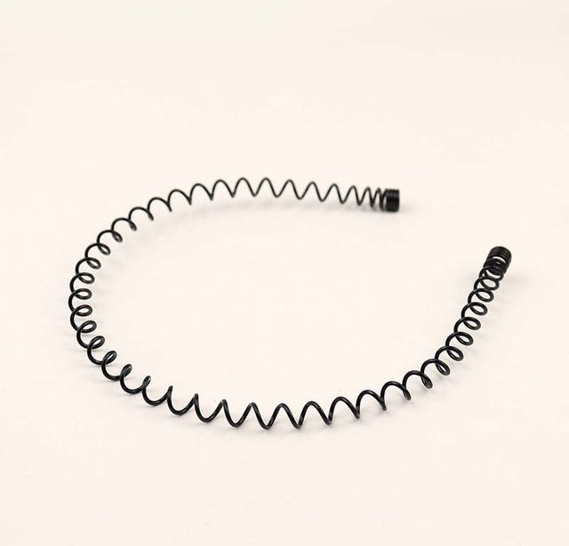 Haarreif Metall, Wellenfeder, Schwarz, Unisex - Bild 1