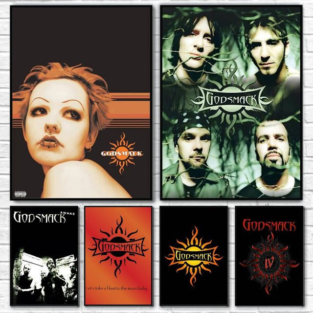 Godsmack Poster Aufkleber Wasserfester Wandkunstdruck Typografie Mehrfarbig - Bild 1