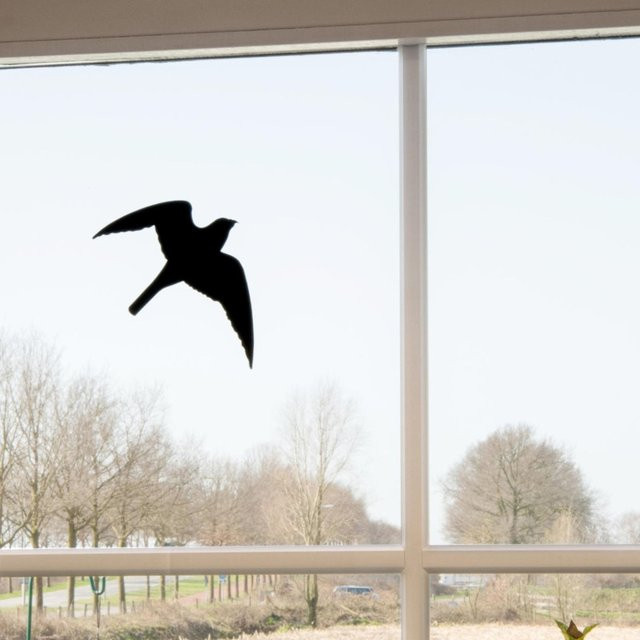 Esschert Design Vogelaufkleber für Fenster in Schwarz - Bild 1