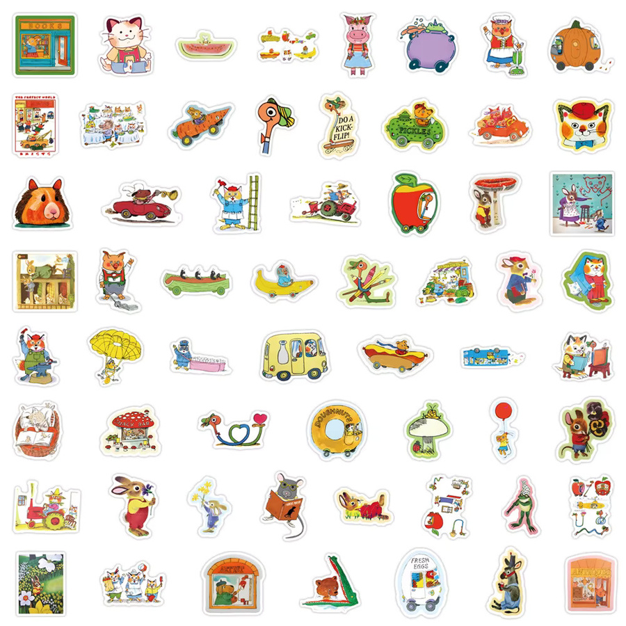 Richard Scarry Comic Aufkleber, 60-teiliges Set, multicolour - Bild 2