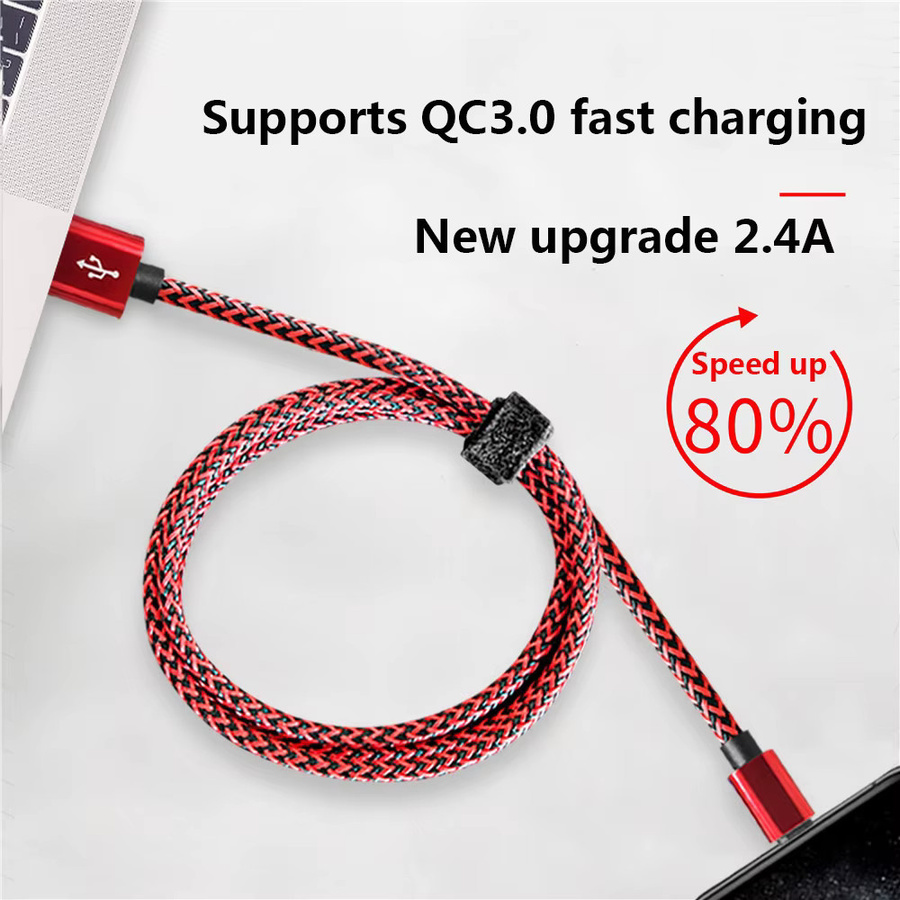 Koovesy USB Typ C Kabel aus geflochtenem Nylon in Gold für schnelles Laden von Samsung und Huawei - Bild 3