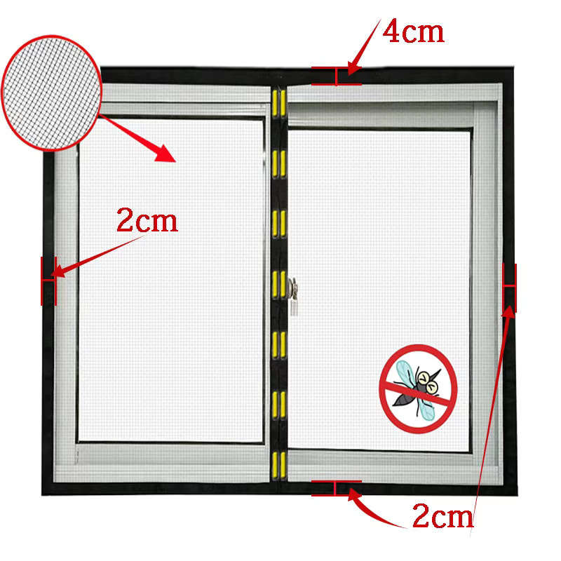 Selbstklebendes magnetisches Moskitonetz als unsichtbares Fliegengitter und Fenstervorhang - Bild 6