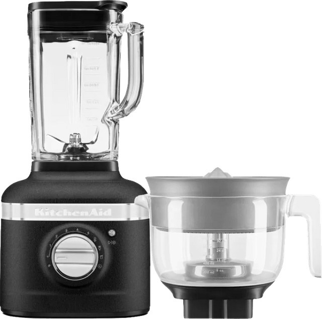 KitchenAid Artisan K400 5KSB4026EBK Küchenmaschine aus Gusseisen in Schwarz inklusive Zitruspressenaufsatz - Bild 1
