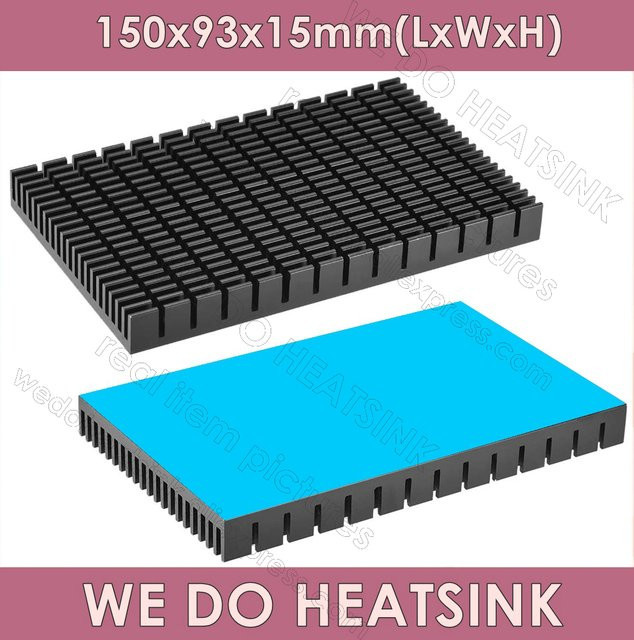 WE DO HEATSINK Elektronischer Kühlkörper Schwarz eloxiert B/T/H: 150 x 93 x 15 mm - Bild 1