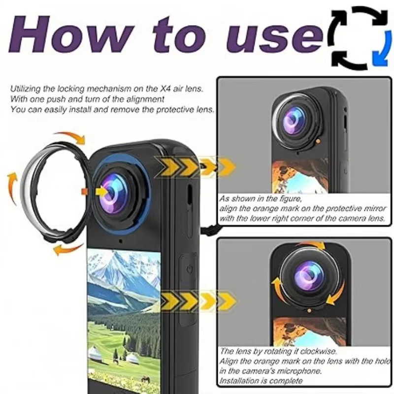 Insta360 X4 Air Premium Objektivschutzkappe aus gehärtetem Glas in Transparent - Bild 6