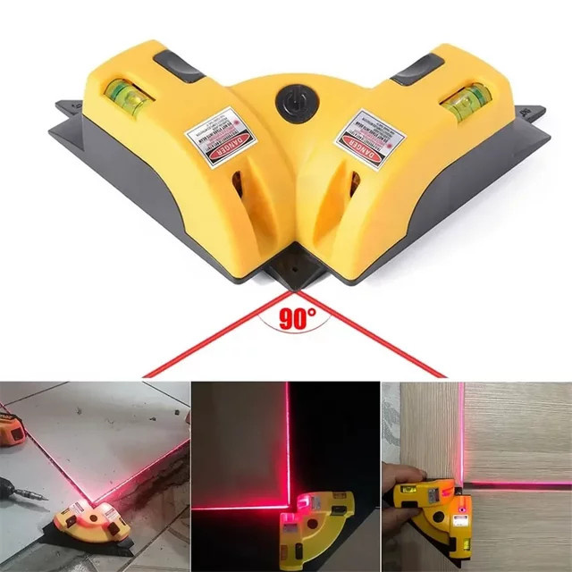 TTAKA7 Infrarot-Laser-Nivelliergerät für vertikale und horizontale Linienprojektion in Gelb - Bild 1