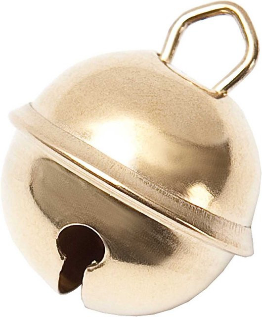 Rico Design Glöckchen goldfarben aus Metall für Weihnachten, 6 Stück, Durchmesser: 22 mm - Bild 1