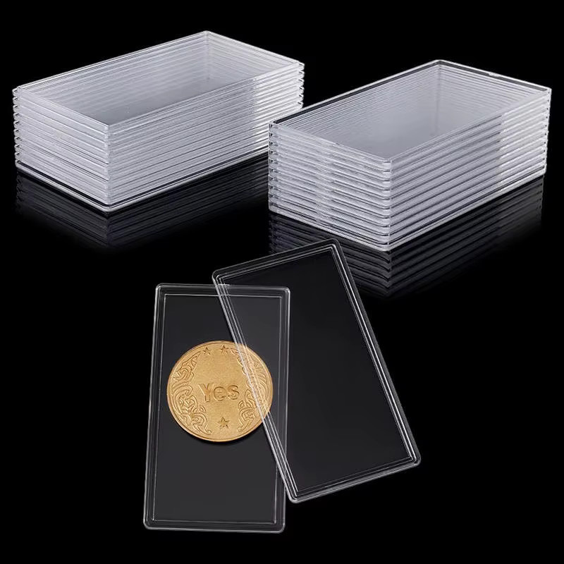 Clyine Aufbewahrungsbox für Goldbarren und Münzen aus transparentem Acryl in Silber und Gold - Bild 2