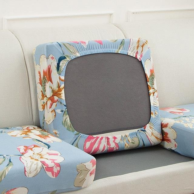 Waschbarer Stretch Sofakissenbezug mit Print für dein Wohnzimmer, Multicolor, 100% Polyester - Bild 1