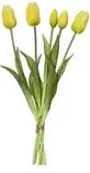 DECORIS Kunstblumenstrauß Tulpen in Gelb für die Tischdekoration - Bild 1