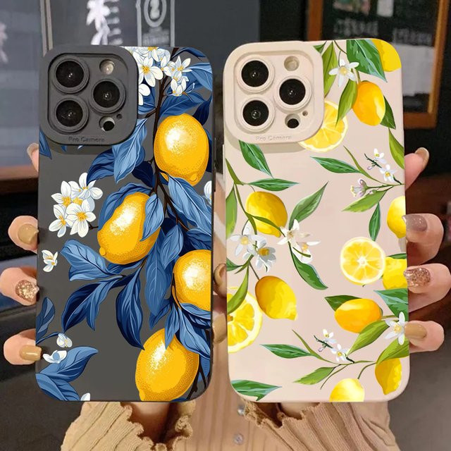 NE Soft Cover Handyhülle mit Sommer Obst Zitrone Blume Design für Xiaomi Poco F6 F5 X5 M6 X7 Pro Mi 15 14T 13T 12T Pro 14 13 11 Lite 5G in Multicolour - Bild 1