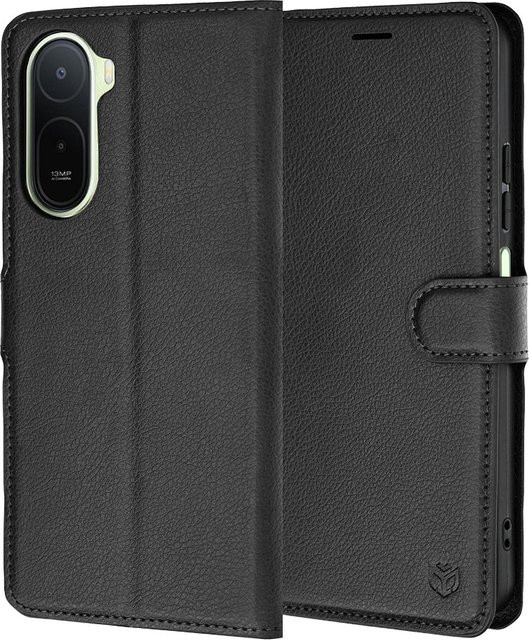 Techsuit Leder-Folio Hülle für Xiaomi Redmi A7 Pro 4G in Schwarz - Bild 1