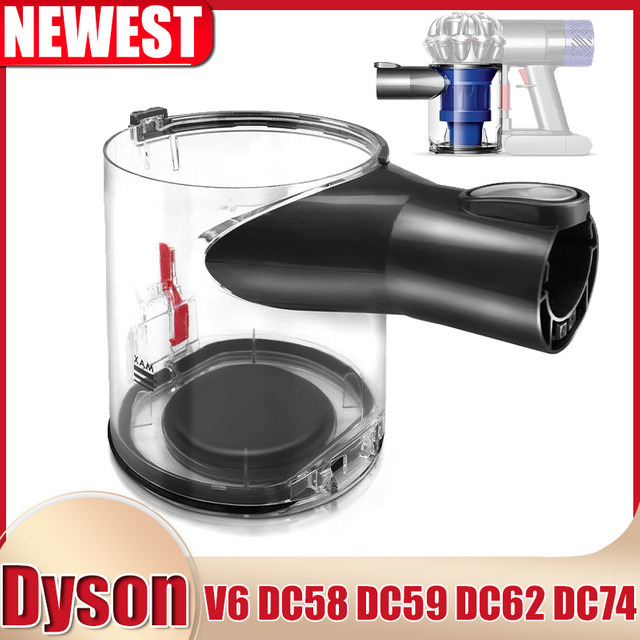 Dyson Ersatz-Staubbehälter für V6 DC58 DC59 DC62 DC74, transparent, B/T/H: 19,0 x 13,0 cm - Bild 1