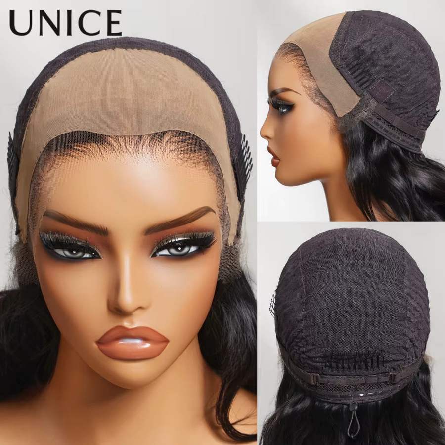 UNice Lace-Frontal-Perücke, Kinky Straight, 100% Echthaar, Unisex - Bild 3