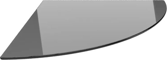 ECOfoxx Funkenschutzplatte aus Glas als Glasbodenplatte Viertelkreis, Farbe: Schwarz, B/T: 120 x 120 cm - Bild 1