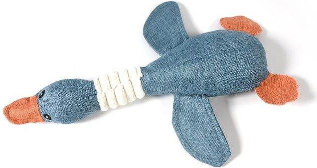 Yiran Furniture Hundespielzeug mit Wildgansgeräuschen, Kauspielzeug mit Quietscher, blau - Bild 1