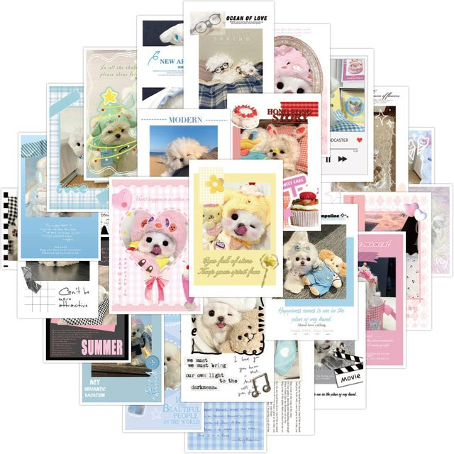 30-teiliges Set niedliche Hundelaufkleber in Multicolour von BulingBulingStickers Store zur Dekoration von Handyhüllen, Notebooks und Rucksäcken - Bild 1