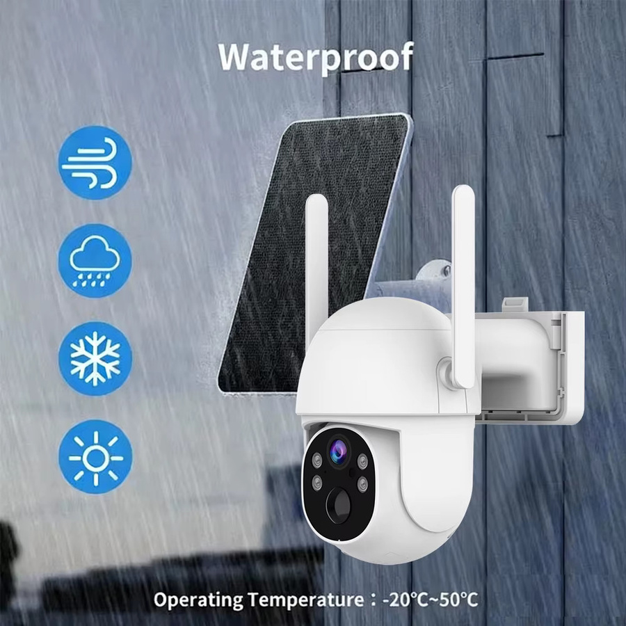 Tuya 5MP PTZ Solar Kamera für Outdoor mit 4G SIM Karte und PIR Erkennung in Weiß - Bild 6