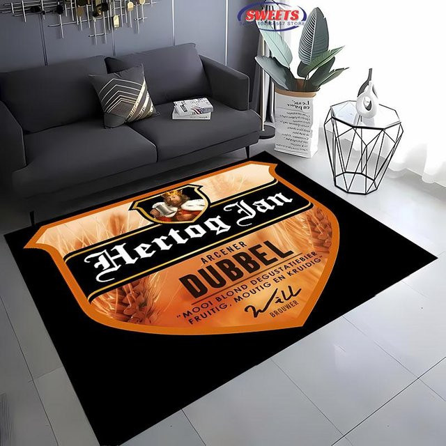 Karpetti Rutschfester Teppich mit 3D-Druck H-Hertog Jan Logo, Mehrfarbig, B/T: 80 x 50 cm - Bild 1