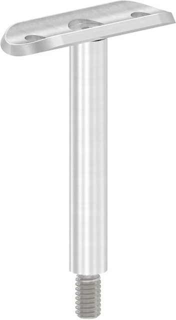 FeNau Stift mit Handlaufanschlussplatte aus Edelstahl V2A in Silber, Durchmesser: 12 mm, für Rohr Durchmesser: 33,7 mm, Höhe: 78 mm - Bild 1