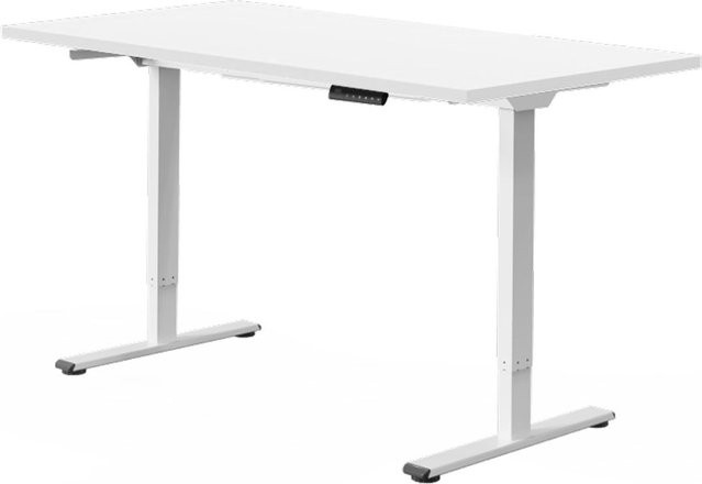 FlexiSpot Höhenverstellbarer Schreibtisch mit elektrischem Motor, Weiß, B/T/H: 148 x 86,8 x 5,9 cm - Bild 1