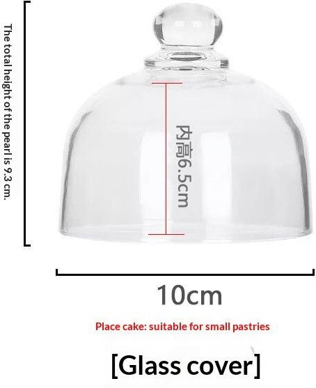 Breaki Kuchenhaube aus Glas mit Holzdeckel, transparent und staubdicht für Dessert und Obst - Bild 1