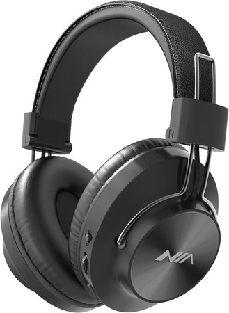 Andoer NIA S4000 Faltbares Over-Ear-Bluetooth-Headset mit MP3-Player, FM-Radio und Mikrofon in Schwarz