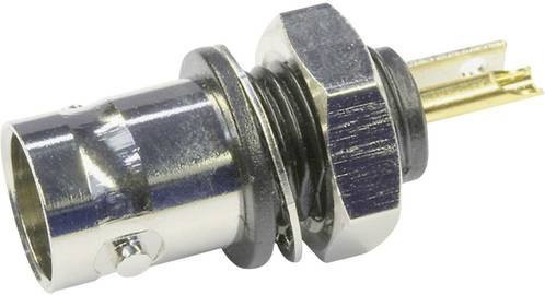 Telegärtner BNC-Steckverbinder Buchse vertikaler Einbau silber 50Ω - Bild 1