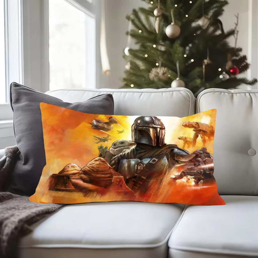 Star Wars Kissenbezug The Mandalorian und Grogu mit Rechteckmuster, mehrfarbig - Bild 4