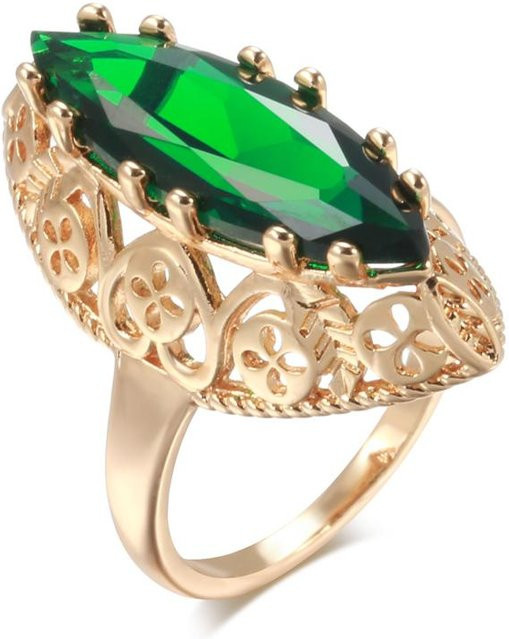 July Dream Ring, Kupfer, Rot, Kristall, Damen, Vintage, Größe 8 - Bild 1