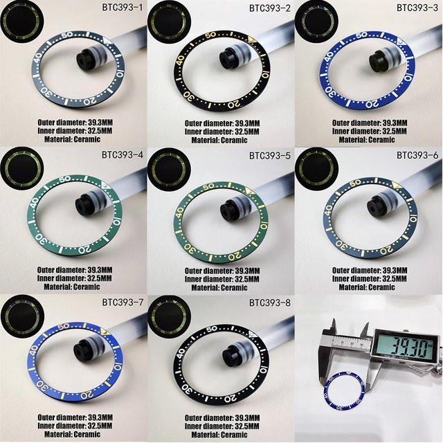 OUMASHI Uhrenlünette Keramik, Retro, 39,3 mm * 32,5 mm, Unisex - Bild 1