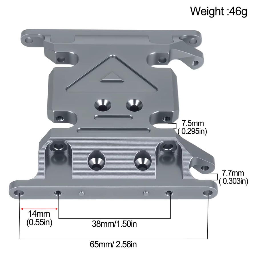 Axial Unterfahrschutz aus Aluminiumlegierung, Zubehör, Lila, Metall - Bild 2