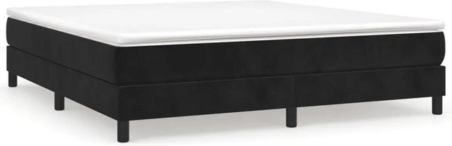 vidaXL Boxspringbett in Schwarz aus Samt, B/T/H: 160 x 200 x 203 cm - Bild 1