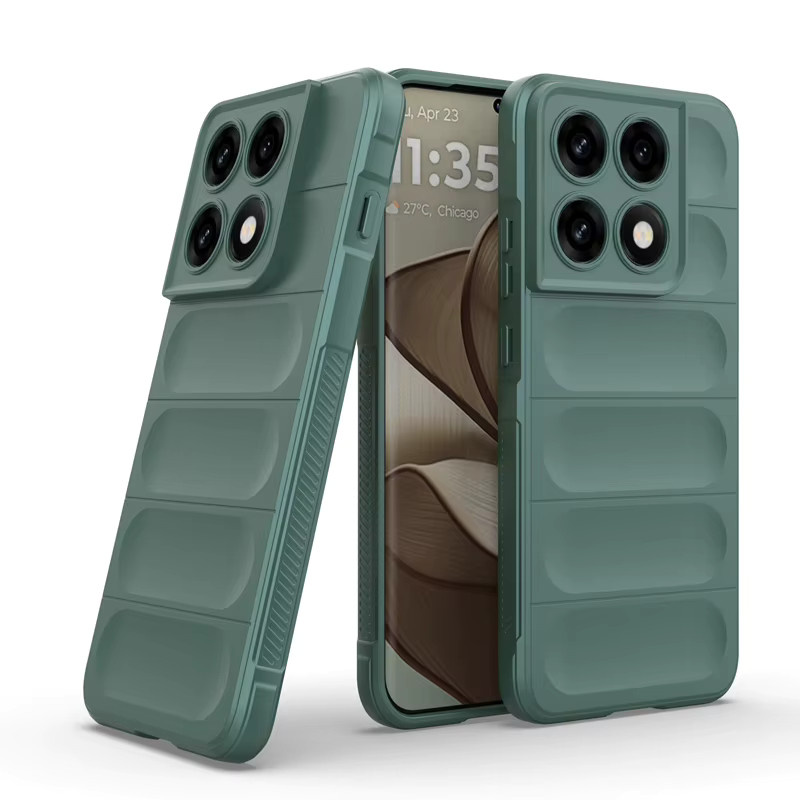 Motorola Moto Signature Edge 70 Pro Ultra Fusion 60 50 Neo G67/77/17/86/06 Airbag-Schutzhülle mit Wellenmuster in Grau aus weichem Silikon - Bild 4
