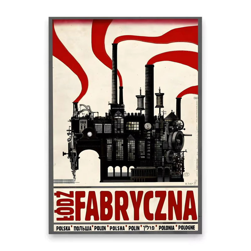 Ryszard Kaja Polnisches Poster als Wandkunst aus PVC in Mehrfarbig und Schwarz, Vintage Tier-Motiv, Rahmenlos, Hochformat - Bild 4