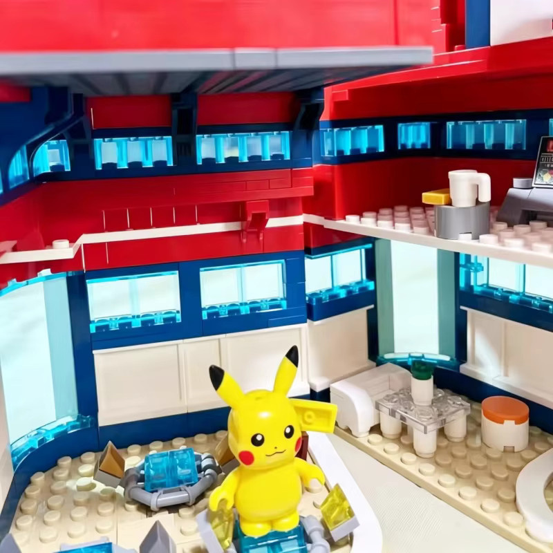 Keeppley Pokémon Center Pikachu Eevee Bausteine, Montagemodell - Bild 4